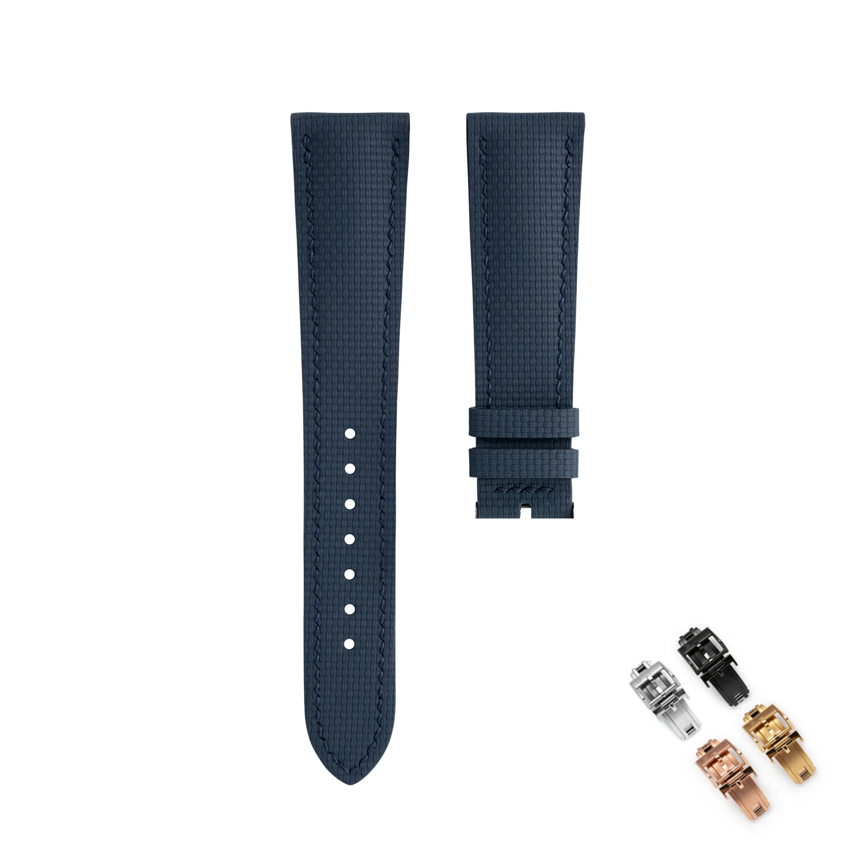 FKM Rubber Sailcloth Watch Strap 18mm 19mm 20mm 21mm 22mm Watch Bands Fit For Omega Seamaster 150 Omega Speedmaster Swatch