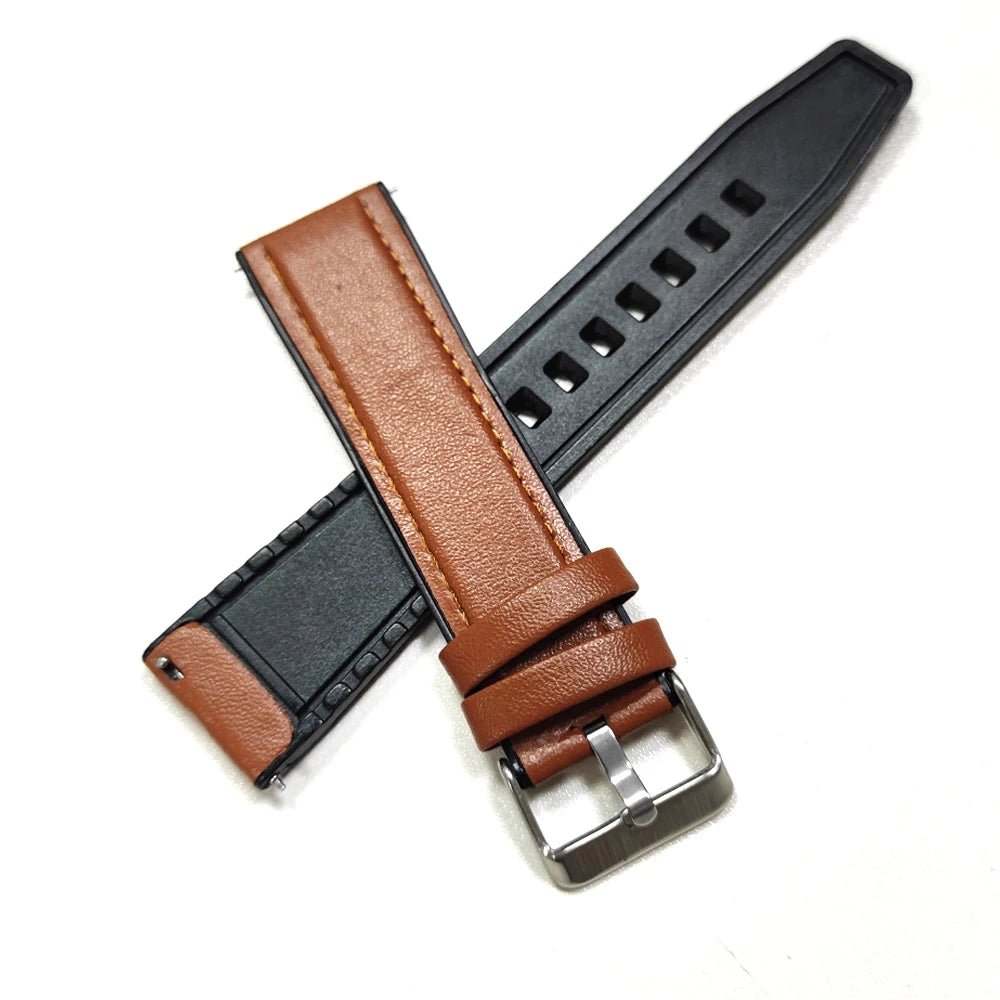Replacement 22mm Strap For Huawei Watch GT6 6Pro GT5 GT 4 3 2 46mm Watch 5 4 Pro Smartwatch Leather Silicone Bracelet Wristbands