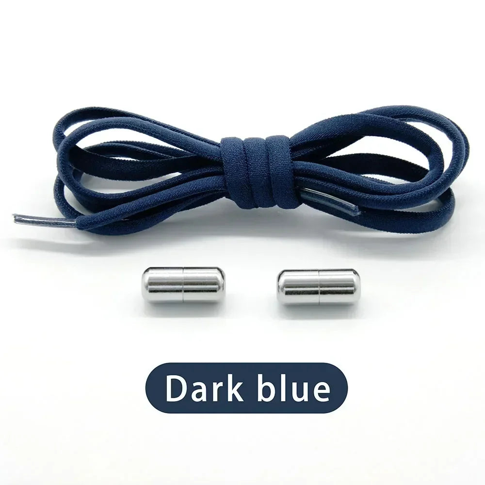 Elastic No Tie Shoelaces Semicircle Shoe Laces for Kids and Adult Sneakers Shoelace Quick Lazy Metal Lock Laces Shoe Strings
