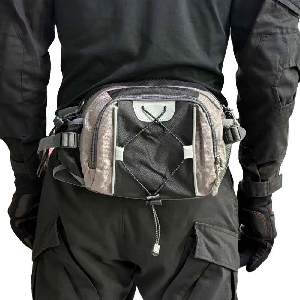 Multi-functional sports water bottle waist bag, men's and women's universal running backpack, outdoor hiking waist bag