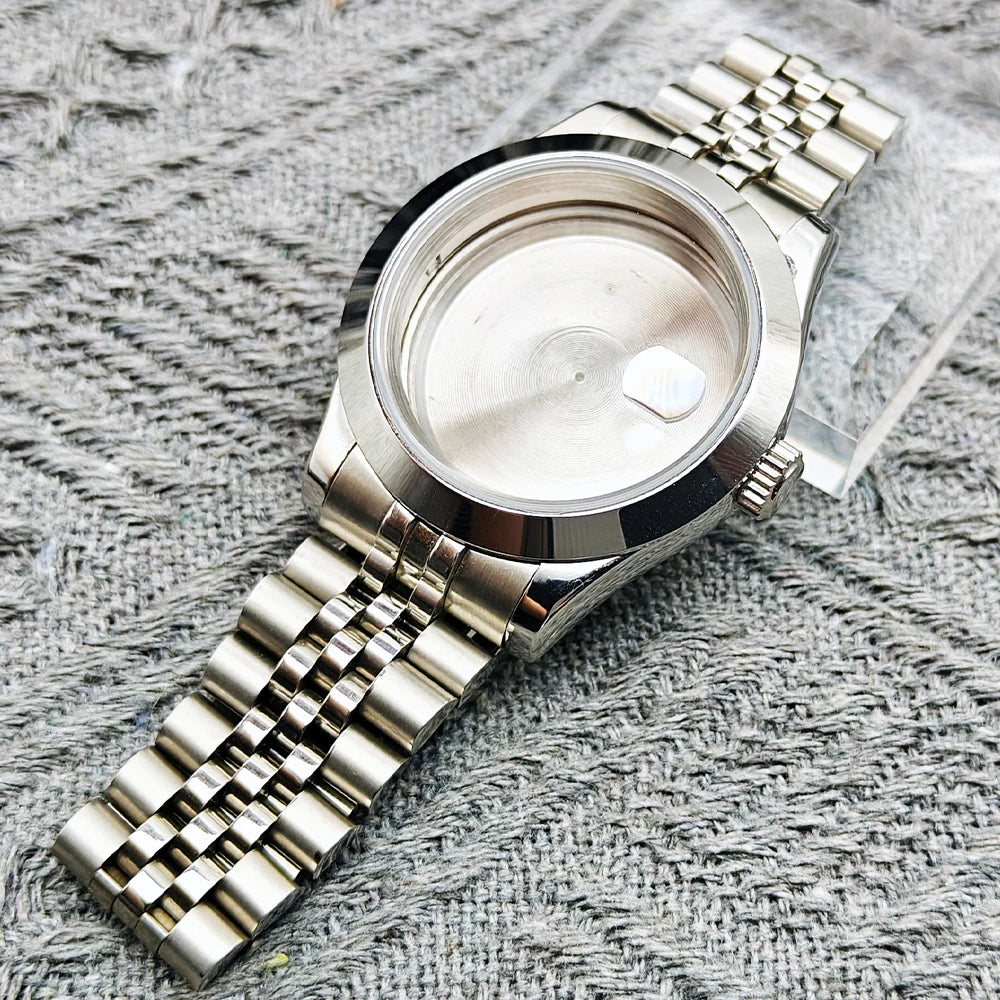 36/39/41mm NH35 36 38 Movement 904L Stainless Steel Constant Motion Case Watch Assembly Replacement Parts Oyster Strap