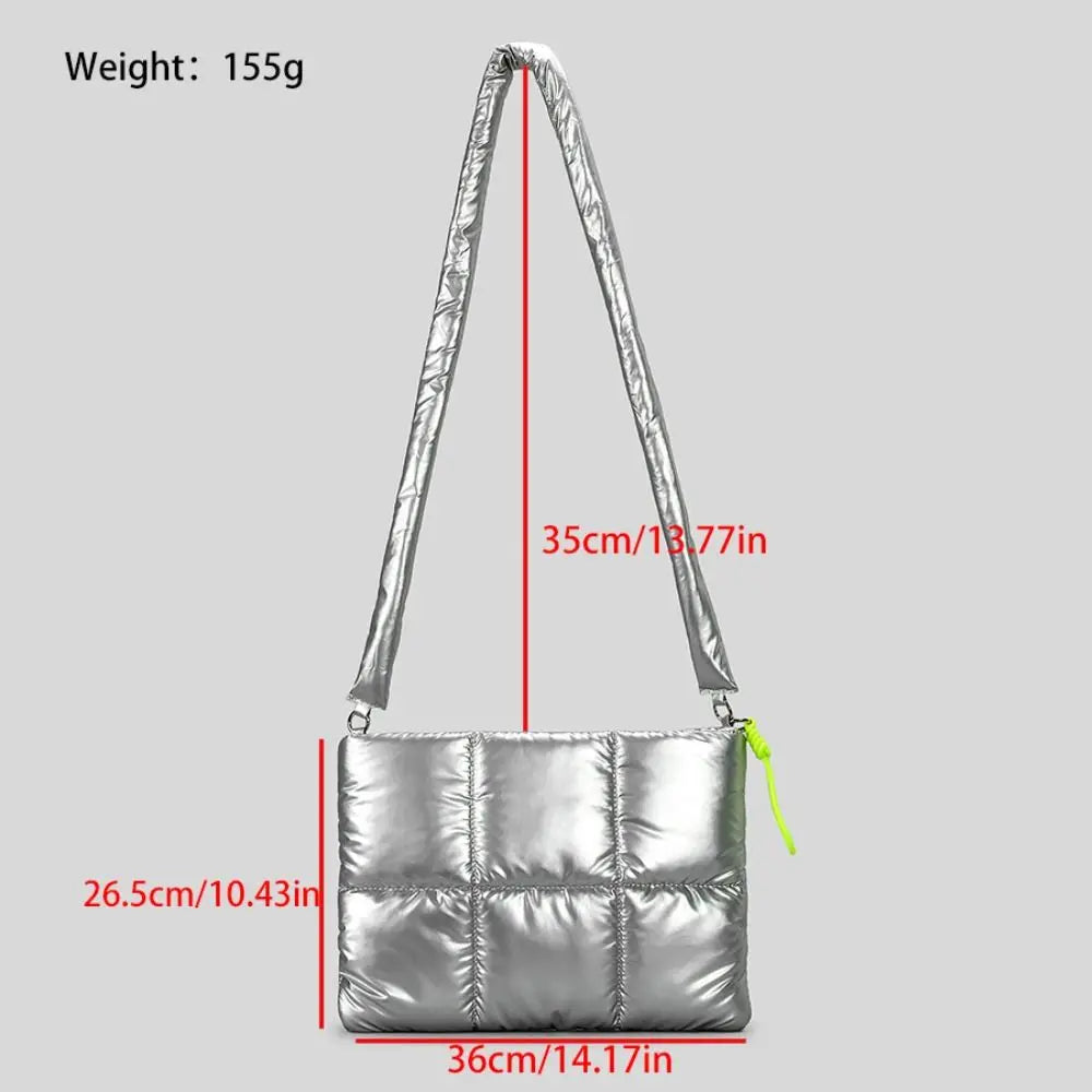 Trendy Puffy Cotton Laptop Bag Waterproof 14 Inch Laptop Sleeve Shockproof Soft Notebook Carrying Case for MacBook/Lenovo/Huawei