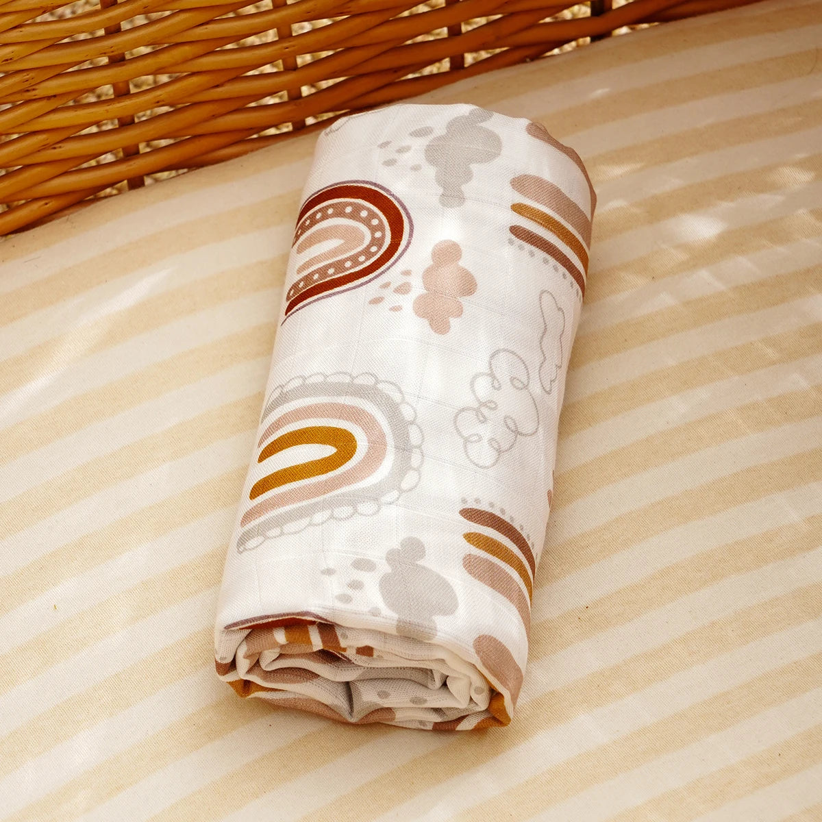 Elinfant 100% Cotton 120*110cm 2 Layers Newborn Baby Bath Towel Wrap Muslin Swaddle Blankets Wholesale Dropshipping