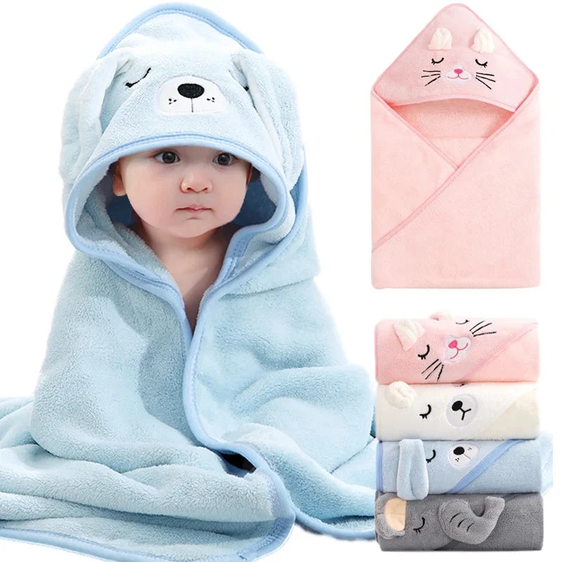 1 Baby Bath Towel Cap Animal Bath Towel Baby Blanket Bathroom Supplies