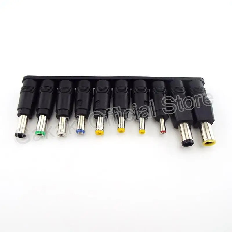 10Pcs/set Universal Laptop Charging Power Bank DC Plug Jack Adapter DC 5.5*2.1mm Female to Male Interface Conversion Connector