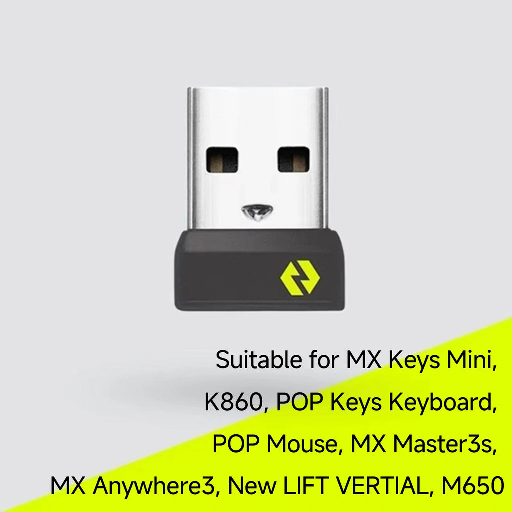 USB Receiver For Logitech Bolt Adapter - Multi Device Receiver For MX Keys Mini, POP Keys Keyboard / Mouse, K860, M650