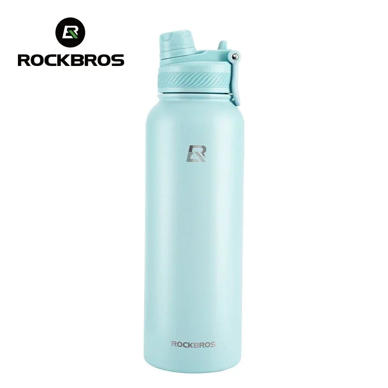 ROCKBROS Thermal Water Bottle Sports Water Bottle Non Slip Stainless Steel Cold And Hot Thermo Cup Cycling Hiking Equip