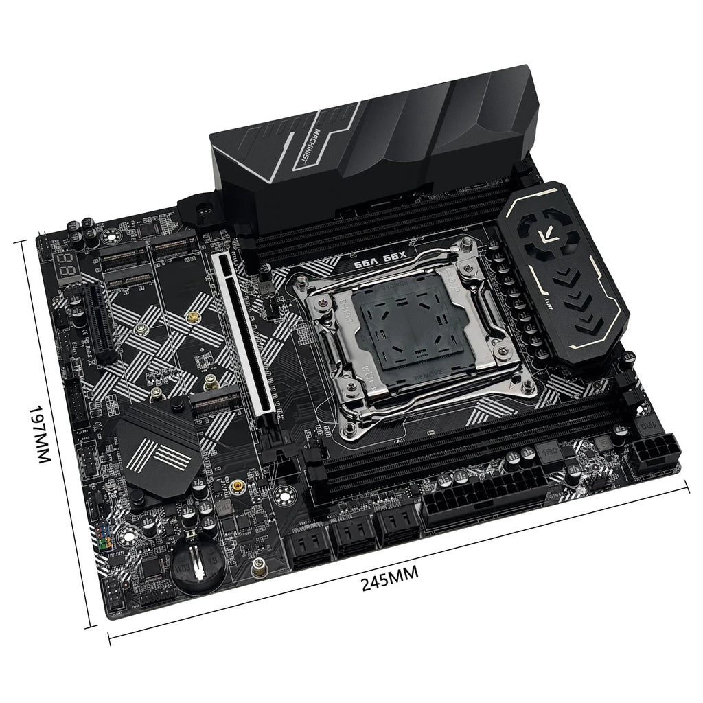 MACHINIST X99 V9S Motherboard C612 Chip Support DDR4 RAM Four Channels LGA2011-3 CPU With TPM M.2 Slot Black Armored USB3.0