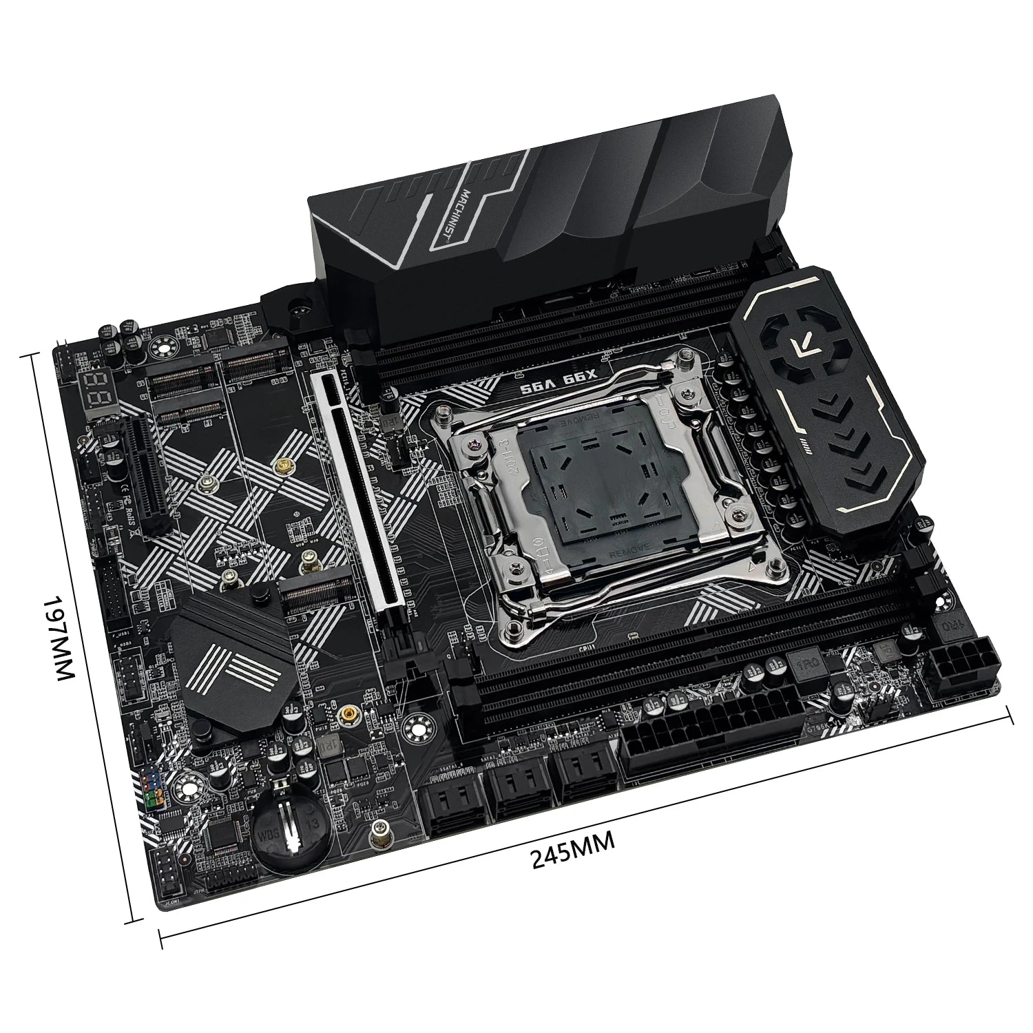 MACHINIST X99 V9S Motherboard C612 Chip Support DDR4 RAM Four Channels LGA2011-3 CPU With TPM M.2 Slot Black Armored USB3.0