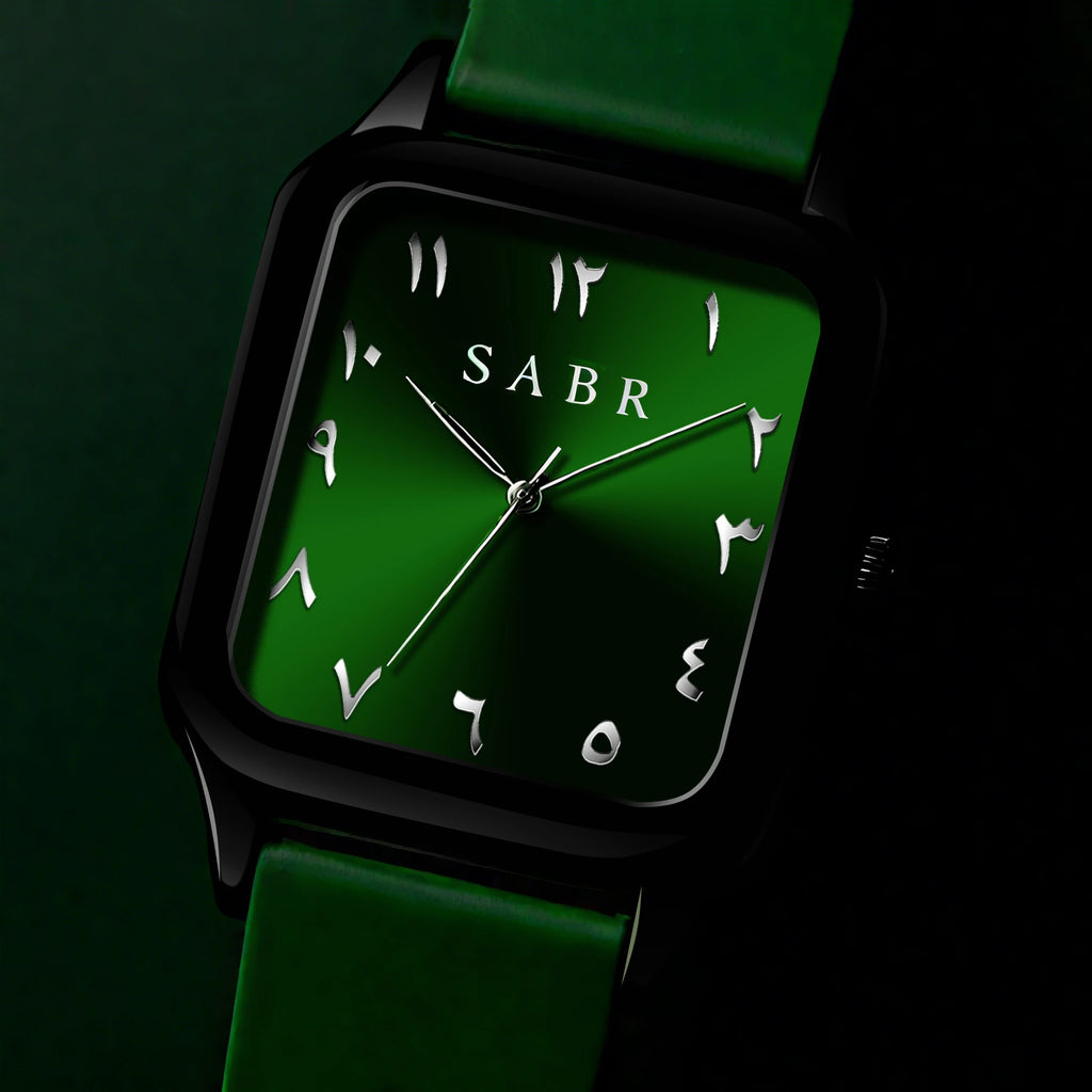 Sabr Arabic Numeral Watch 3ATM Waterproof Alloy Case Men's Quartz Wristwatch Silicone Strap Magnetic Buckle Men's Business Watch