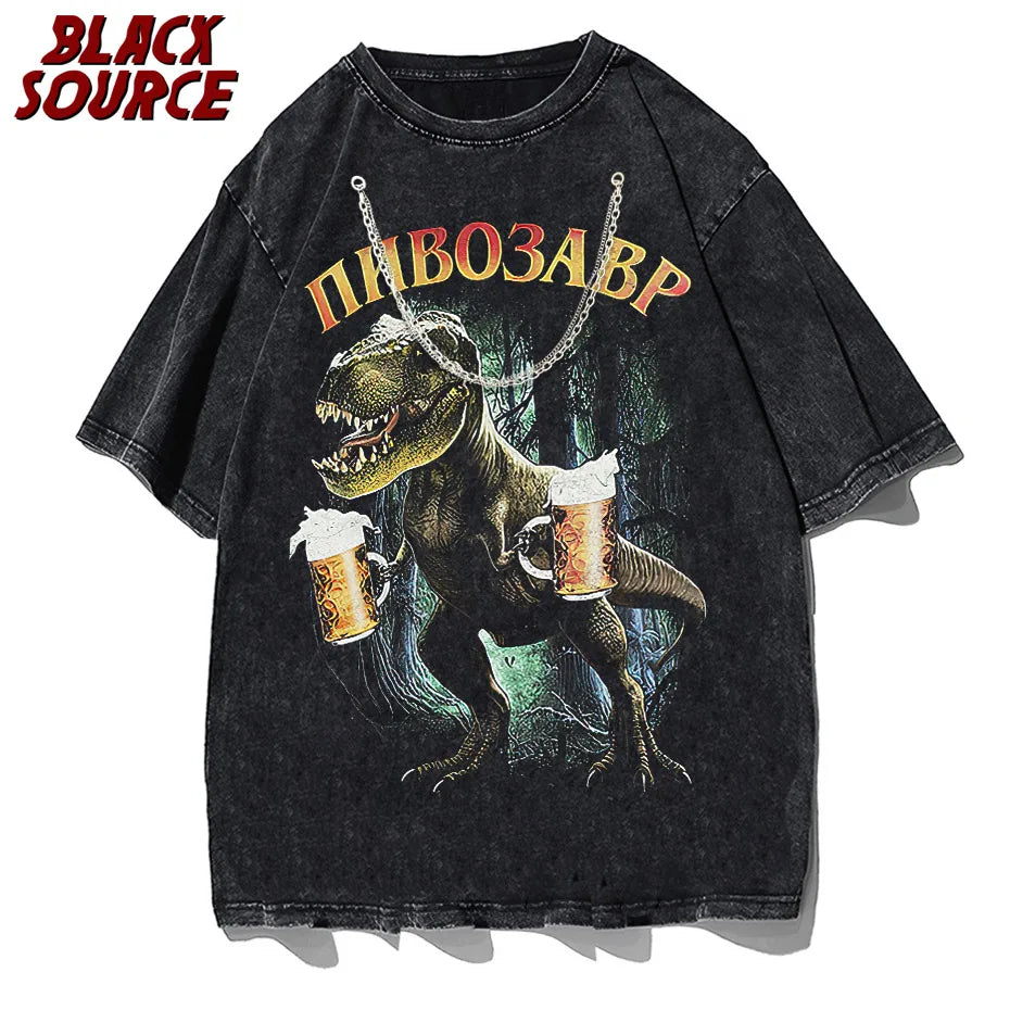 Men's T-Shirt With Pivosaurus Print casual Tshirt Unisex Tops Tee