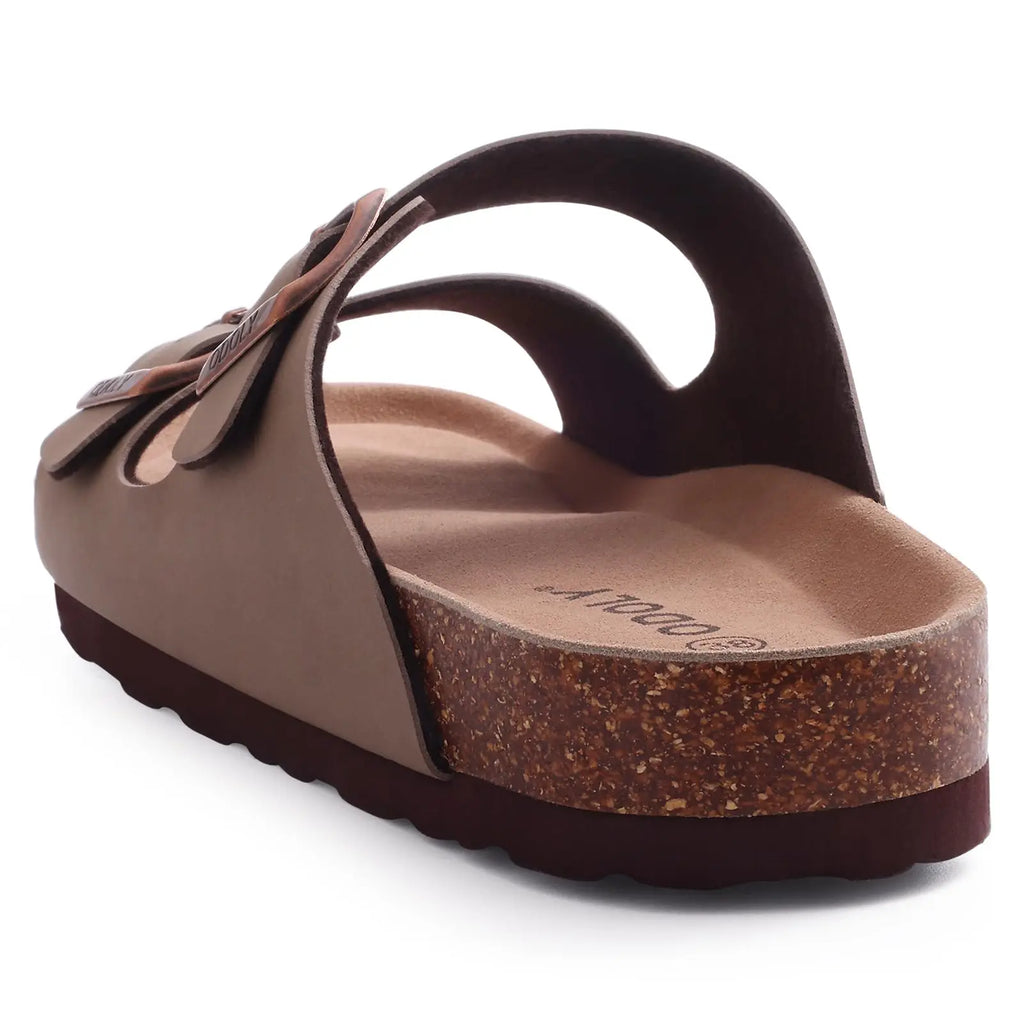 Shevalues Cork Sole Slippers For Women Men Classic Suede Summer Sandals With Arch Support Fashion Orthopedic Beach Cork Shoes