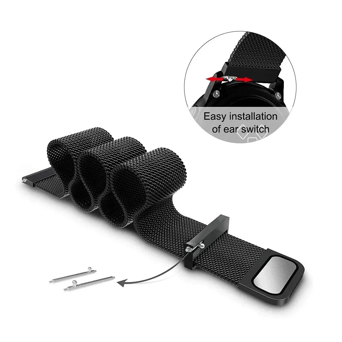 20mm/22mm Milanese band For Amazfit GTS/2/2e/3/4/GTS2 Mini/GTR 42mm/47mm/GTR2/3/4/Pro stratos Metal Bracelet Amazfit bip strap