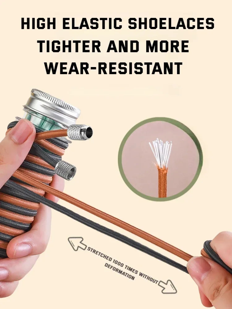 New Elastic Laces Sneakers Tennis Round Shoe laces Without ties Kids Adult Rubber Bands No Tie Shoelace Shoe Accessories
