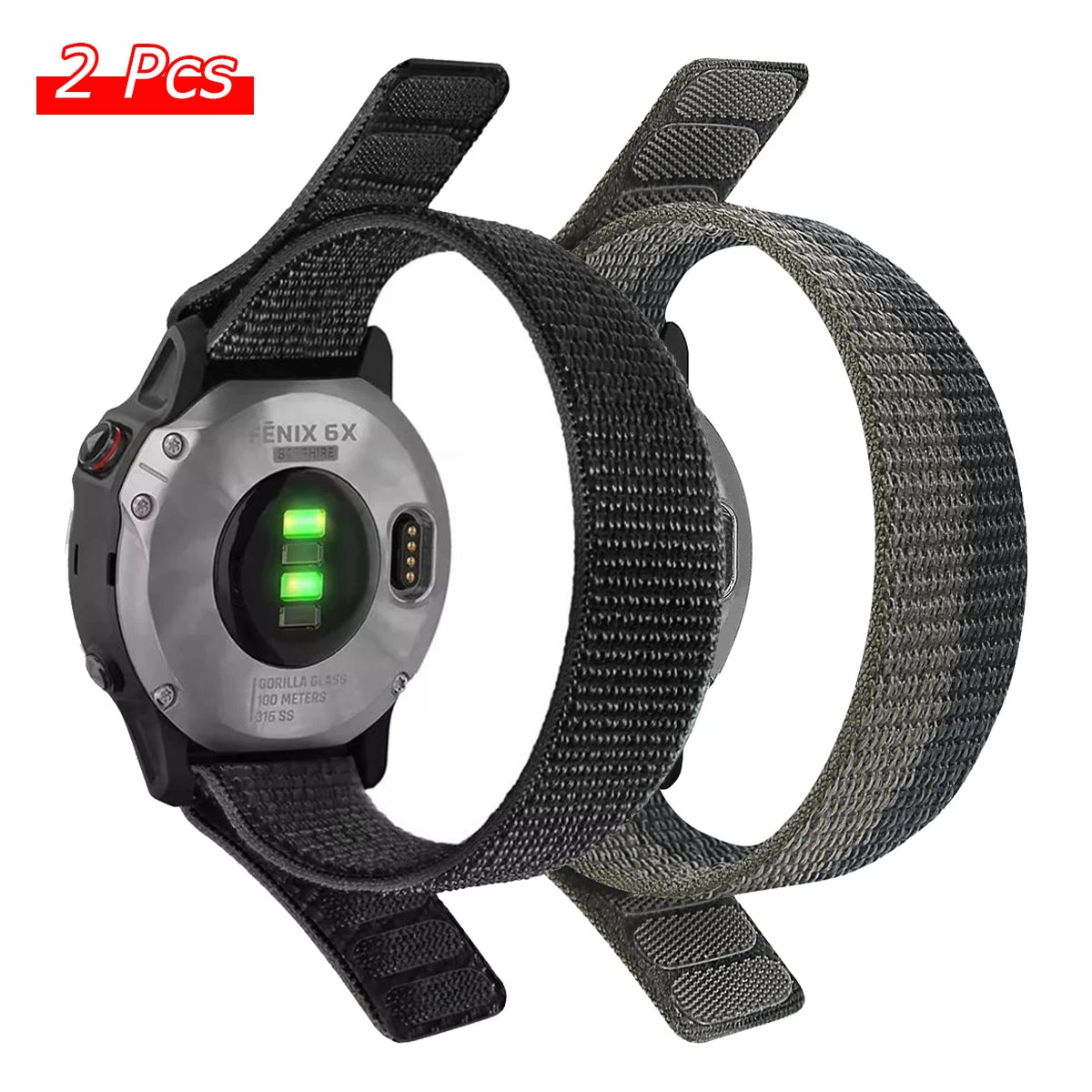 26mm 22mm Nylon Loop Watch Band For Garmin Fenix 8 8Pro 7 7X 6 6X 5X/Forerunner 970 965/Enduro 3 2/Instinct 3 2X QuickFit Strap