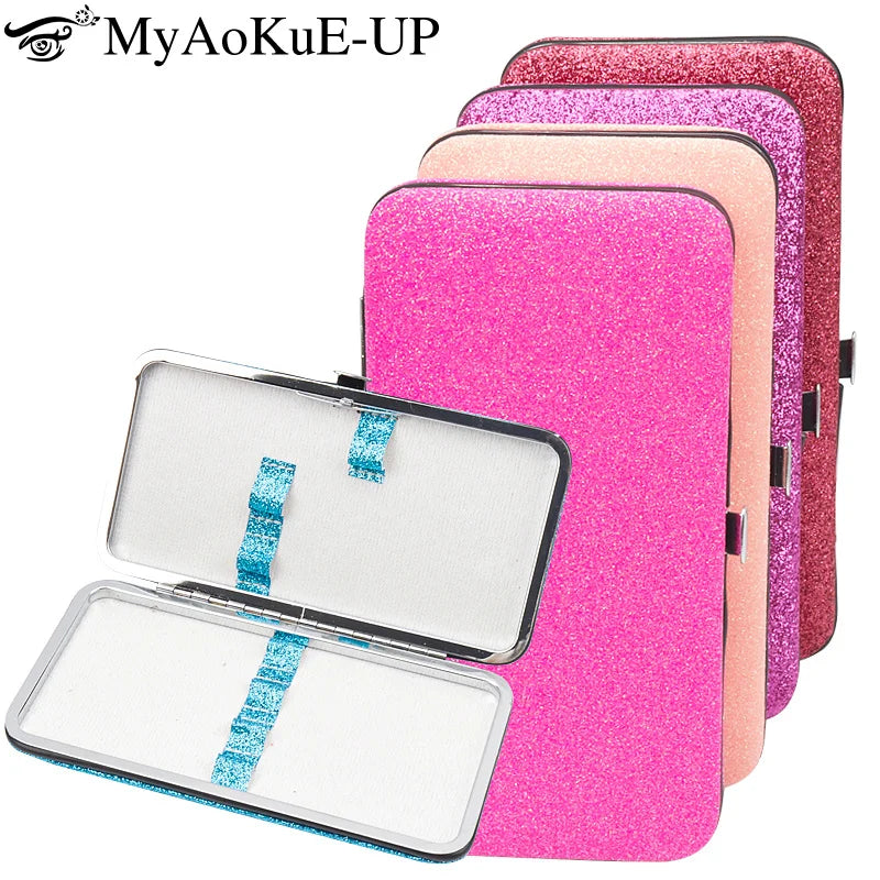 Eyelash Tweezers Storage Box Lash Lifting Eyebrow Clip Organizer Case Shiny Design Eyelashes Extension Tweezer Boxes Makeup Tool