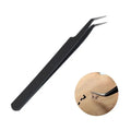 Hot Straight Tweezers Curved Stainless Steel Eyelash Curler Black Eye Makeup Tools Eyelash Extension