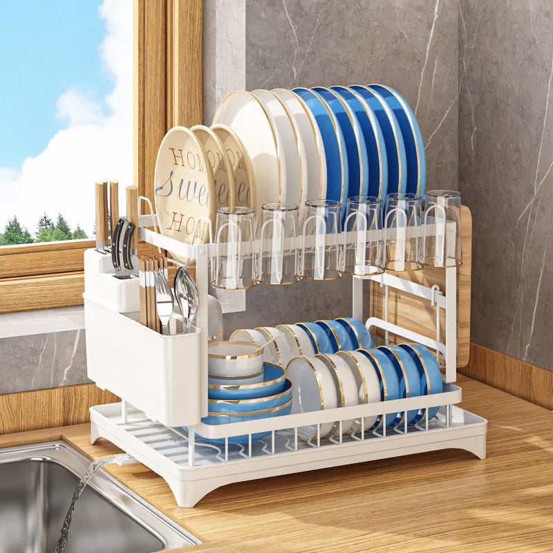 Kitchen Shelf Dishes and Dishes Storage Rack Drain Rack Household Multifunctional Bowl Rack Dish and Chopsticks Storage Rack