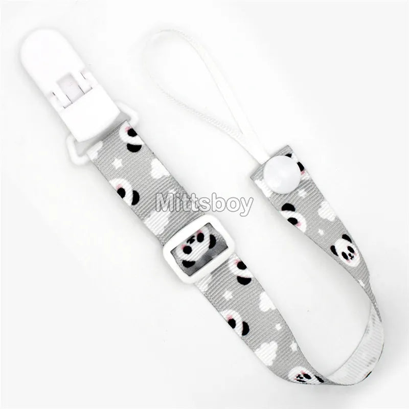 Fixed Button Baby Pacifier Clips Chains Ribbon Dummy Soother Holder Chains Anti-drop Buckle Strap for Pacifier Baby Feeding Gift