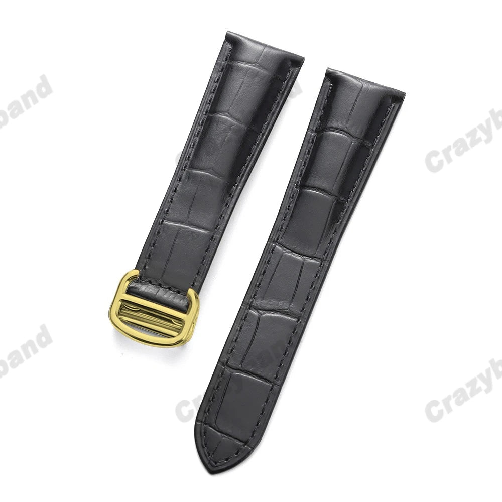 Genuine Leather Watch Strap for Cartier Tank London Solo Business Men‘s Soft Bracelet High Quality New Wrist Band 18mm 20mm 22mm