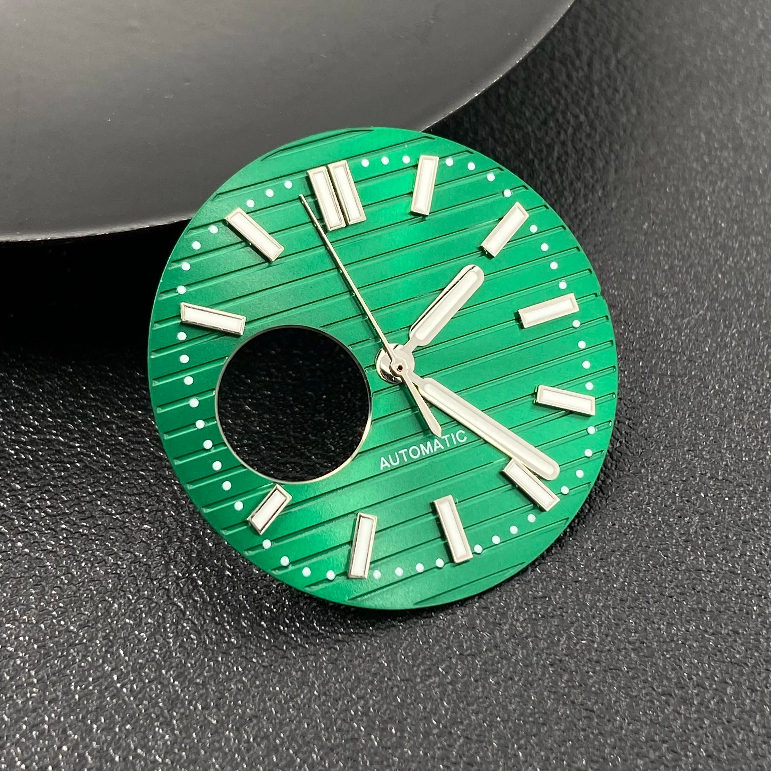 N30.5MM Dial Nautilus No Logo Watch Dial Green Luminous With Hands Suitable for NH38 Movement Modification Repair Accessories