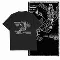 Coolmind SA 100% Cotton astronaut Graphic T shirt fo men Cool Moon print Big Size men tshirt BLACK men's novelty tee shirt
